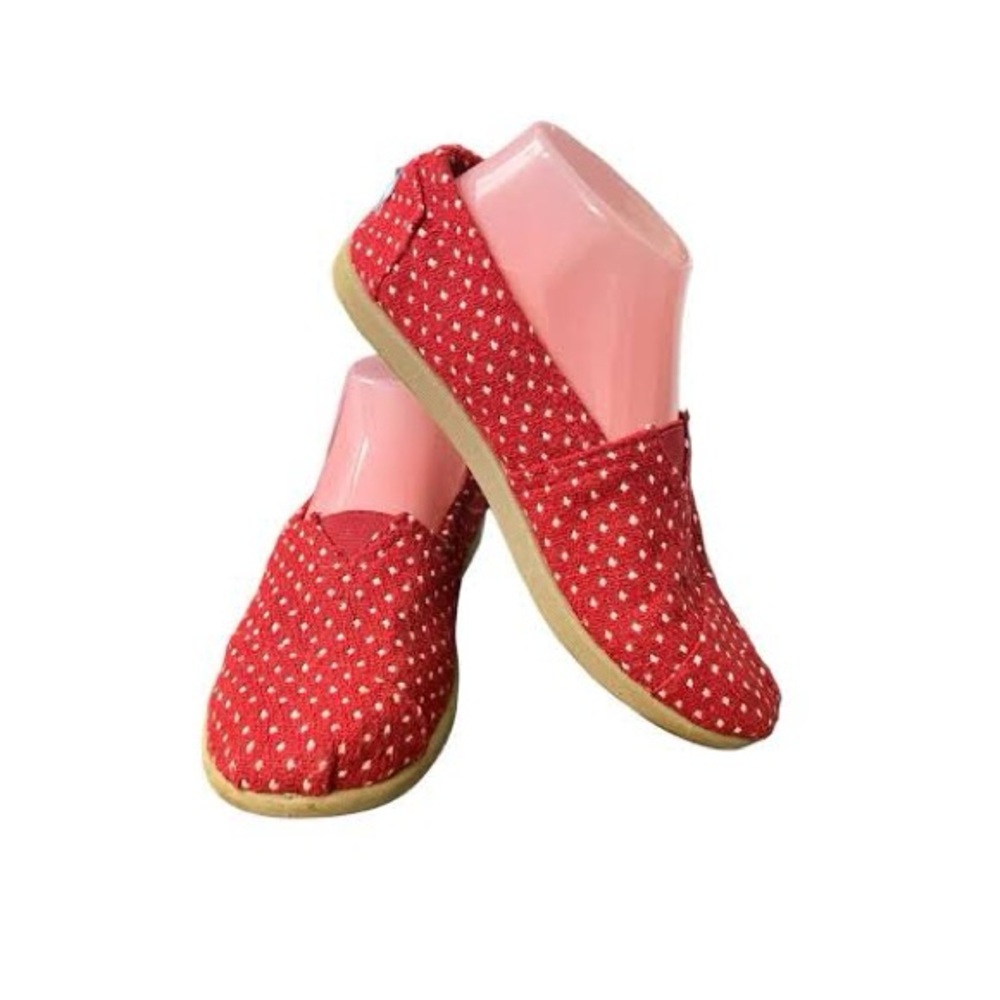 Toms Red Polka Dot Moccasins
